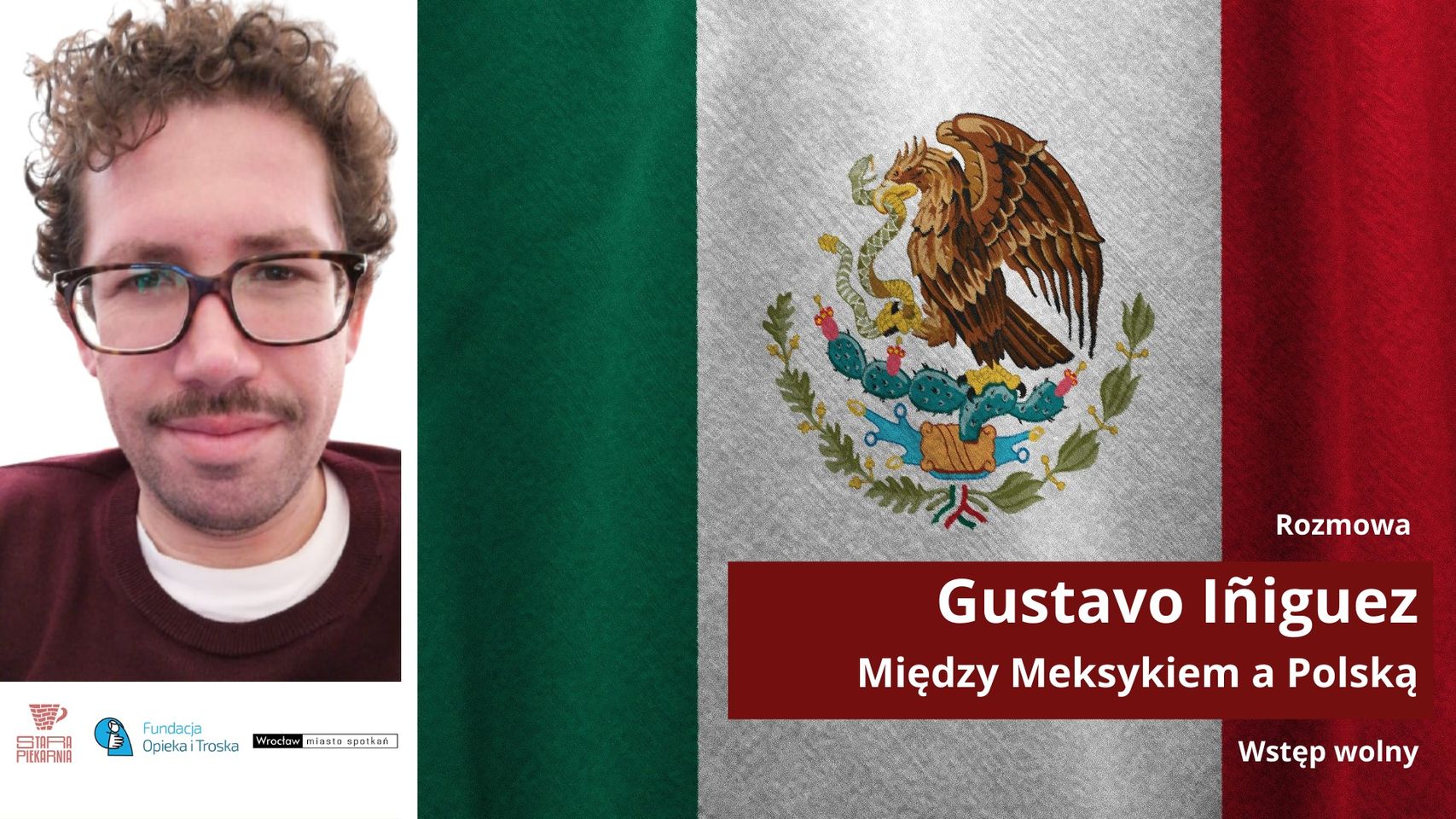 Banner: reklamujący spotkanie z Gustavo pochodzącym z Meksyku