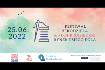 plansza zapowiadająca Festiwal Rękodzieła i piknik na Psim Polu